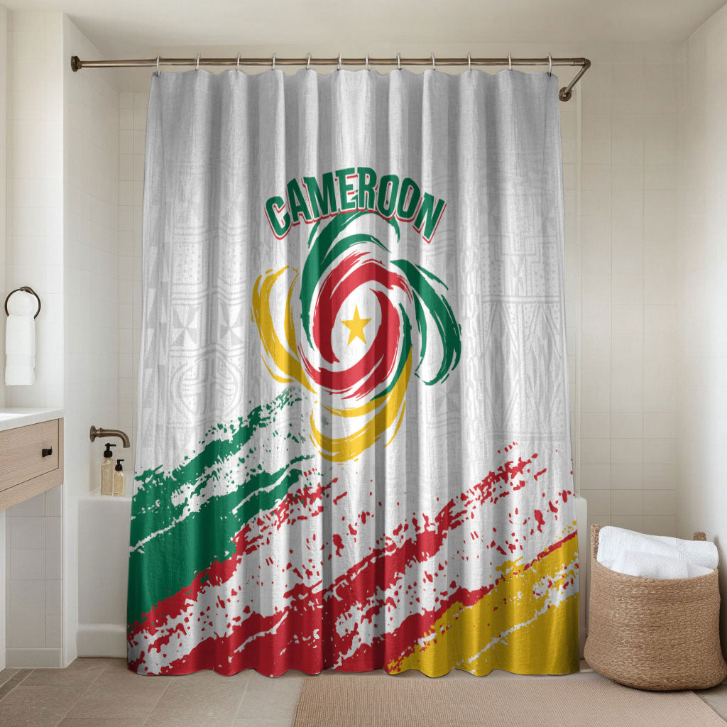 Cameroon Les Lionnes Indomptables Football Bathroom Set Toghu Pattern