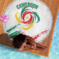 Cameroon Les Lionnes Indomptables Football Beach Blanket Toghu Pattern