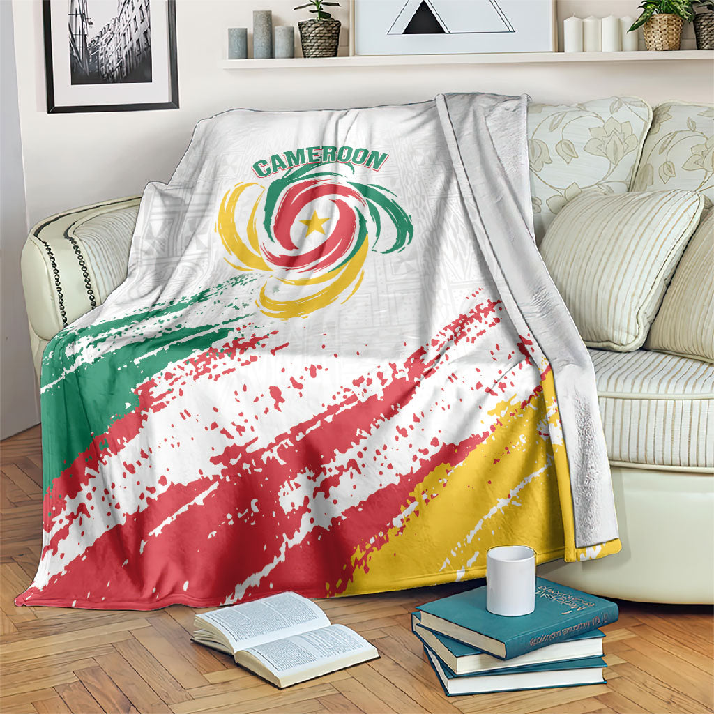 Cameroon Les Lionnes Indomptables Football Blanket Toghu Pattern