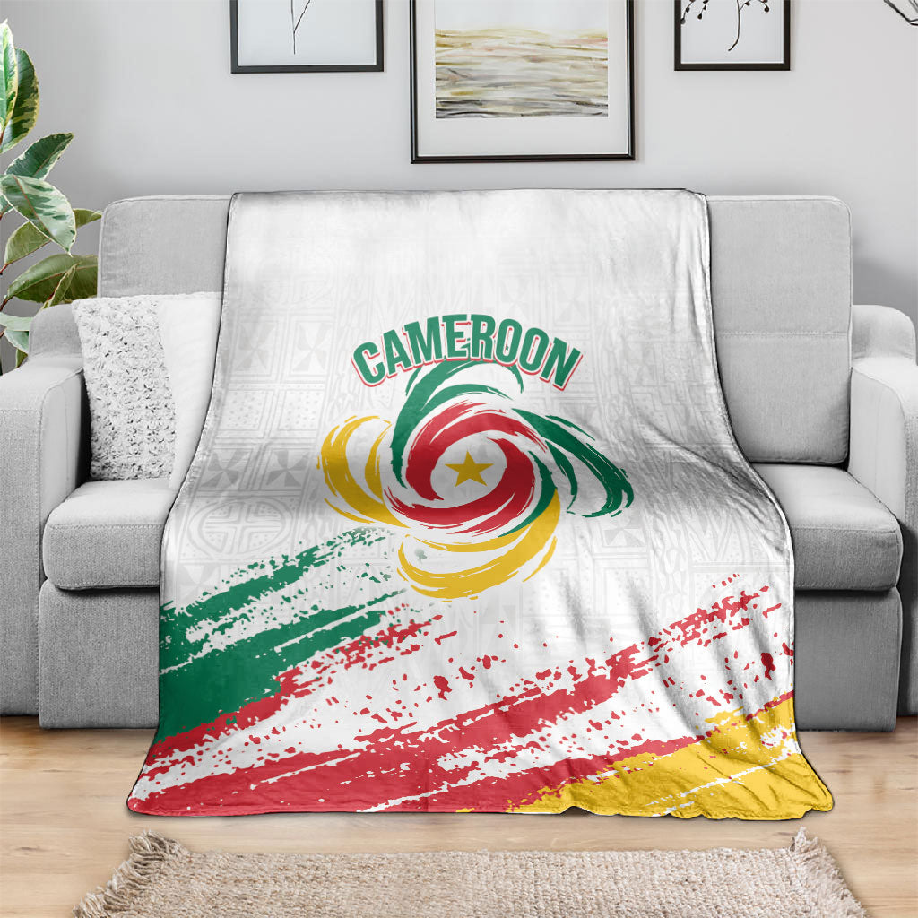 Cameroon Les Lionnes Indomptables Football Blanket Toghu Pattern