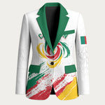 Cameroon Les Lionnes Indomptables Football Custom Blazer Toghu Pattern