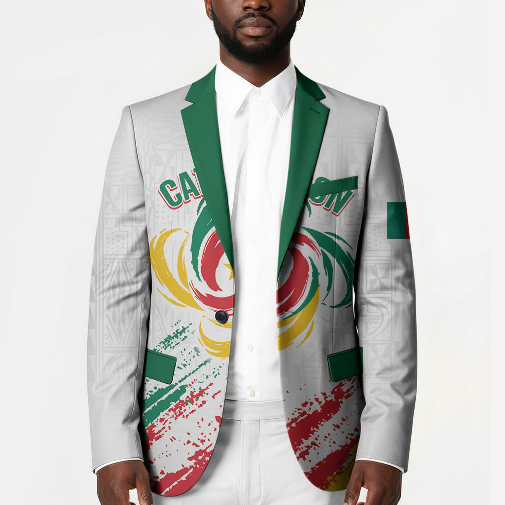 Cameroon Les Lionnes Indomptables Football Custom Blazer Toghu Pattern