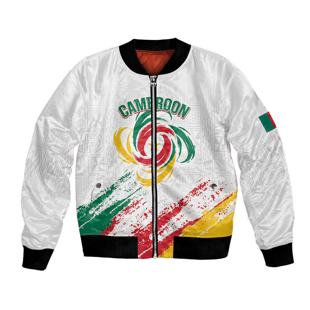 Cameroon Les Lionnes Indomptables Football Custom Bomber Jacket Toghu Pattern