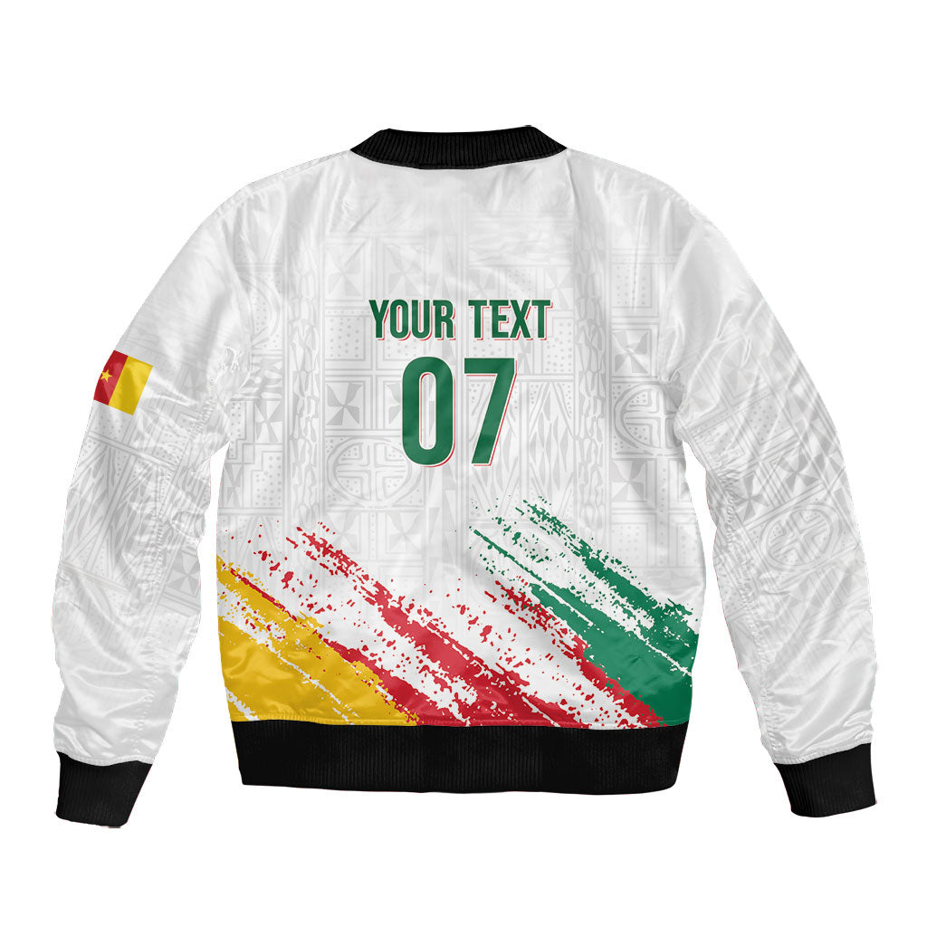 Cameroon Les Lionnes Indomptables Football Custom Bomber Jacket Toghu Pattern
