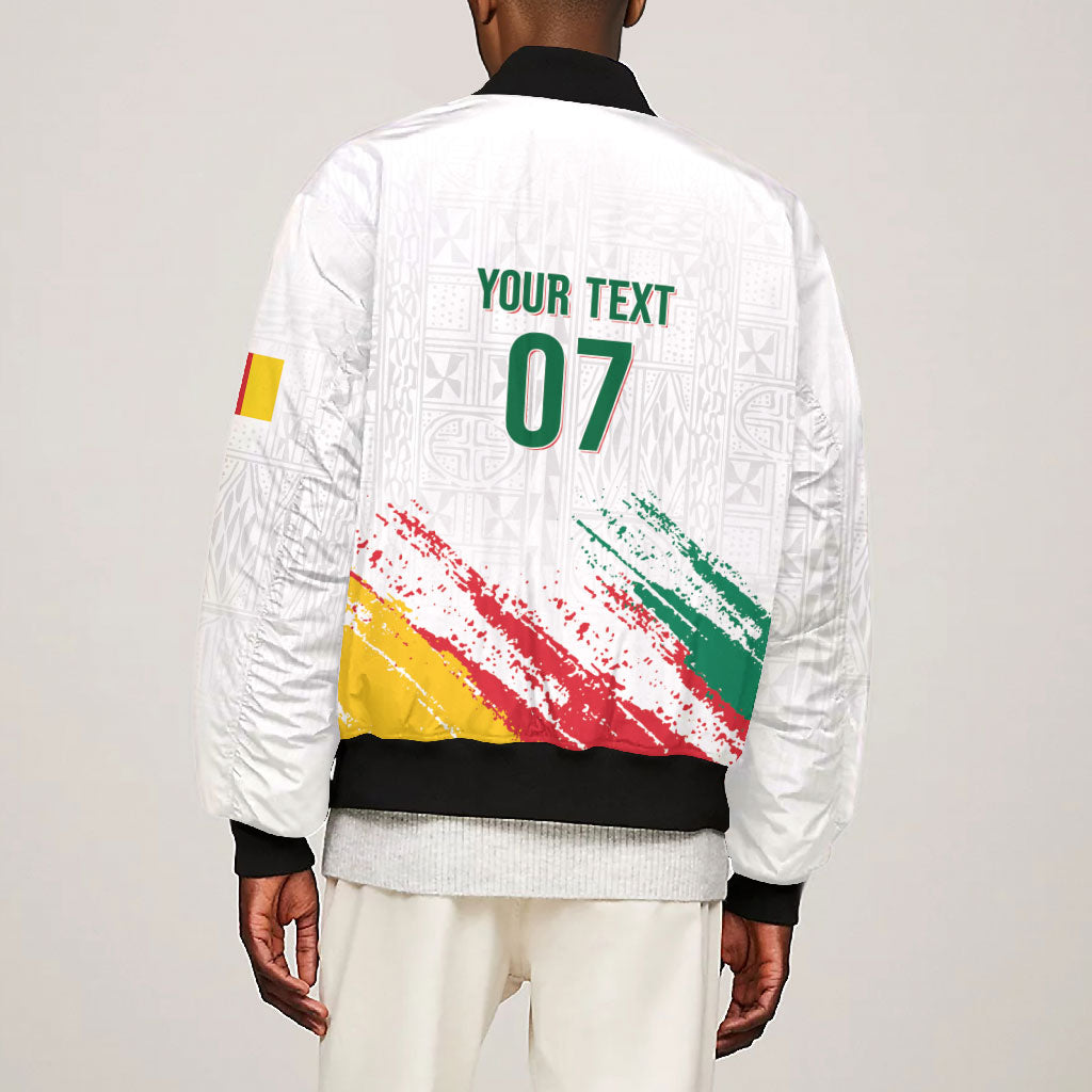 Cameroon Les Lionnes Indomptables Football Custom Bomber Jacket Toghu Pattern
