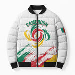 Cameroon Les Lionnes Indomptables Football Custom Bomber Puffer Jacket Toghu Pattern