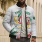 Cameroon Les Lionnes Indomptables Football Custom Bomber Puffer Jacket Toghu Pattern