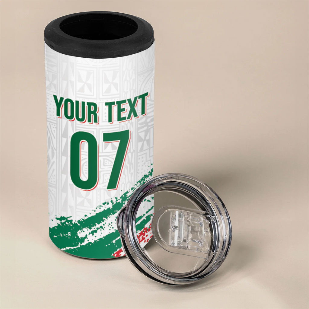 Cameroon Les Lionnes Indomptables Football Custom 4 in 1 Can Cooler Tumbler Toghu Pattern