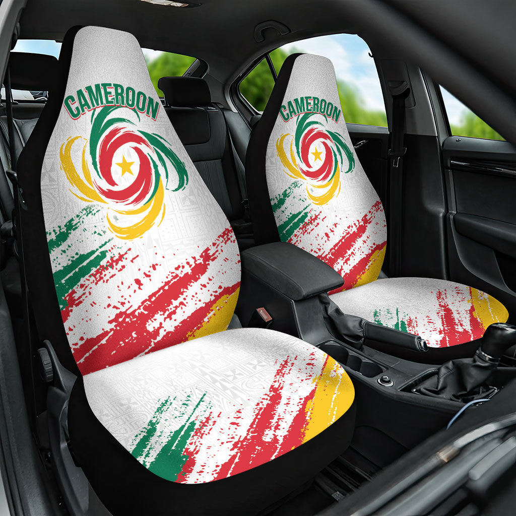 Cameroon Les Lionnes Indomptables Football Car Seat Cover Toghu Pattern