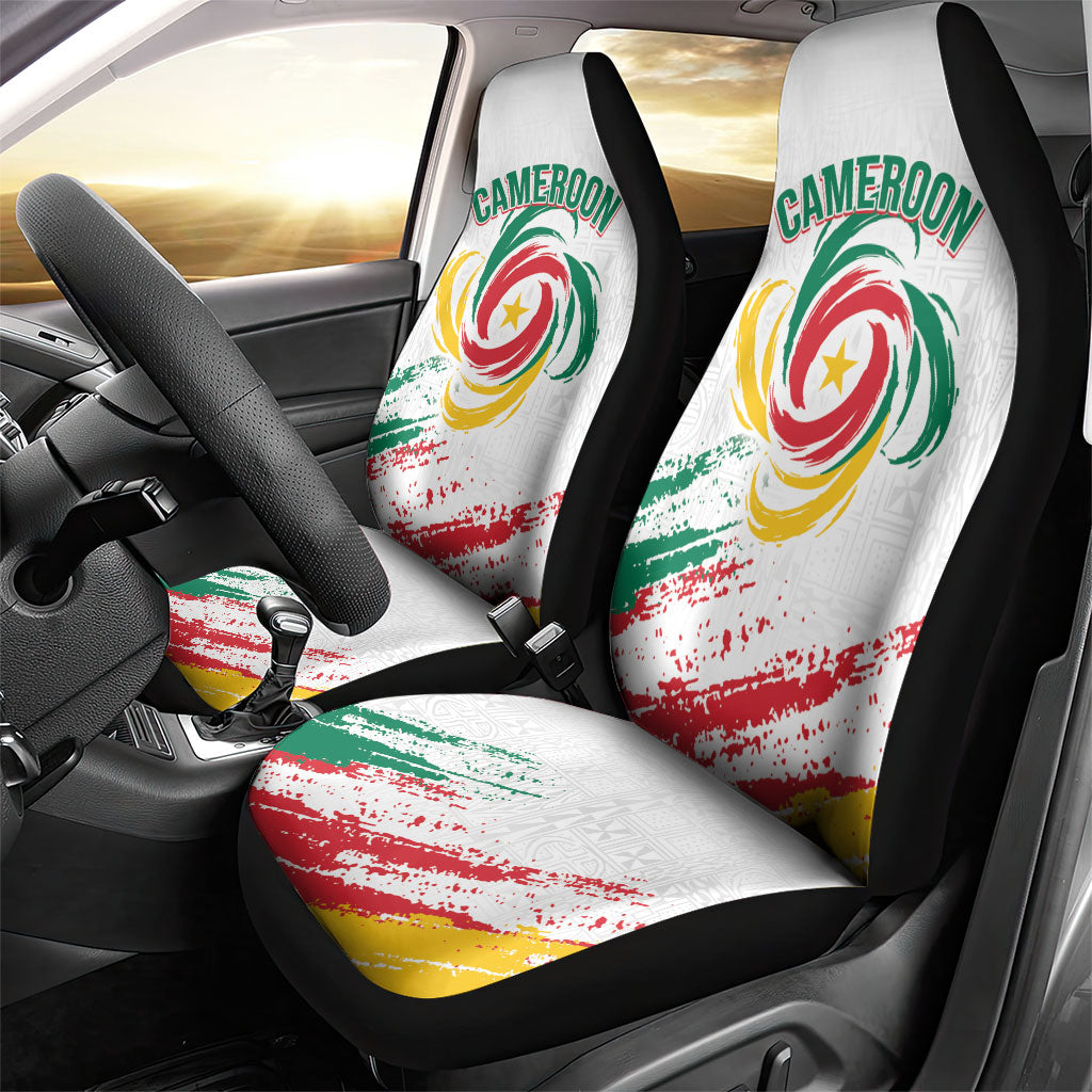 Cameroon Les Lionnes Indomptables Football Car Seat Cover Toghu Pattern