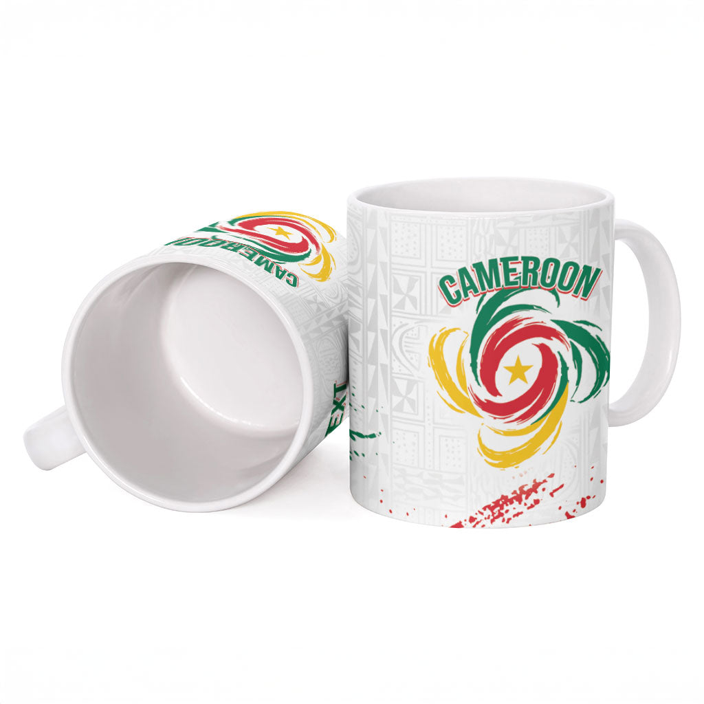 Cameroon Les Lionnes Indomptables Football Custom Ceramic Mug Toghu Pattern