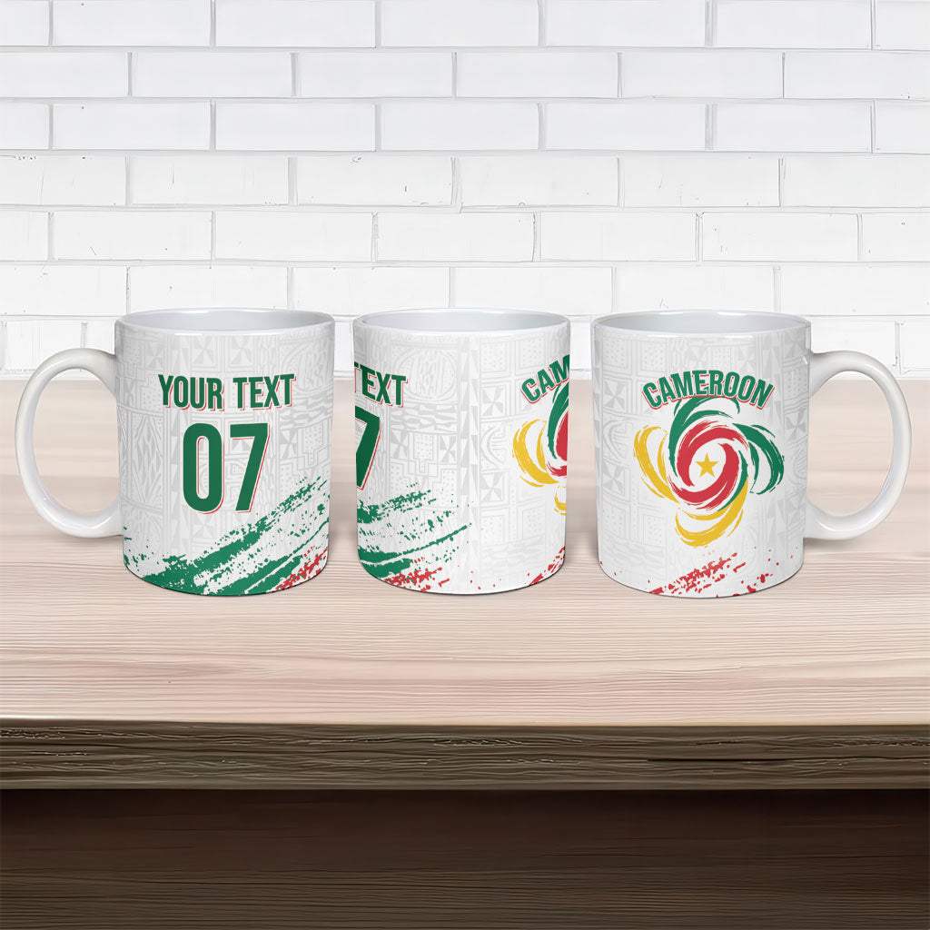 Cameroon Les Lionnes Indomptables Football Custom Ceramic Mug Toghu Pattern
