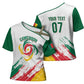 Cameroon Les Lionnes Indomptables Football Custom Cross Shoulder Shirt Toghu Pattern