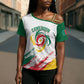 Cameroon Les Lionnes Indomptables Football Custom Cross Shoulder Shirt Toghu Pattern