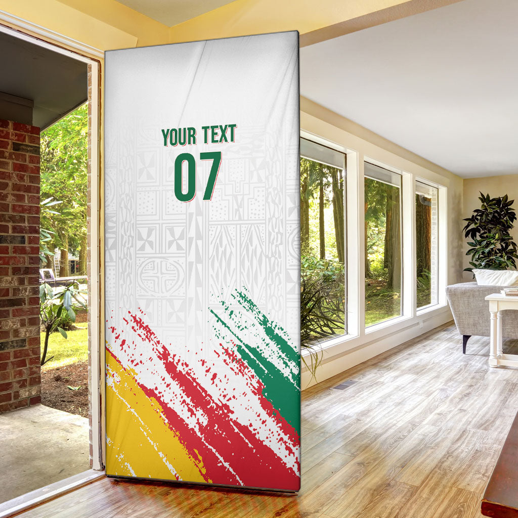 Cameroon Les Lionnes Indomptables Football Custom Door Cover Toghu Pattern