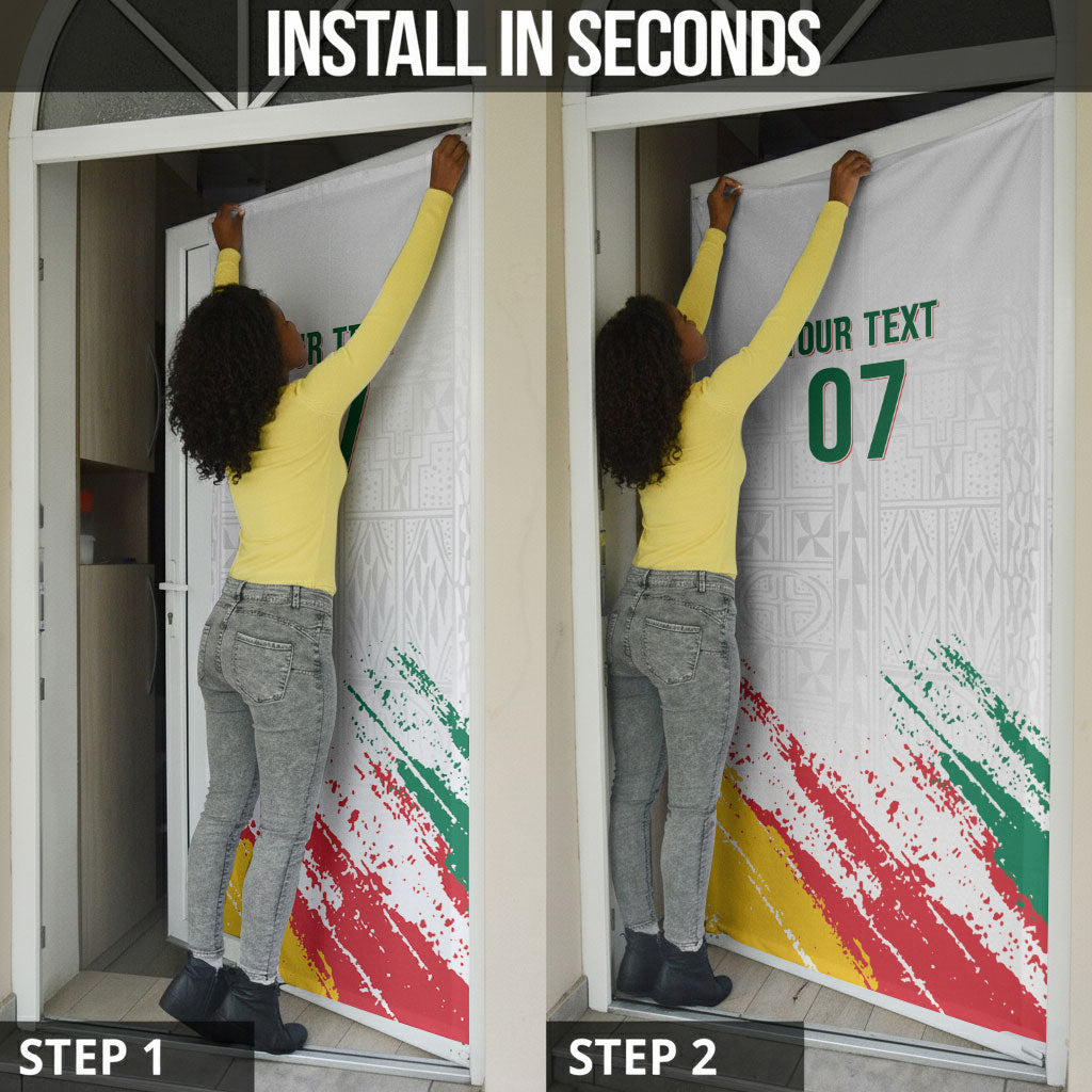 Cameroon Les Lionnes Indomptables Football Custom Door Cover Toghu Pattern