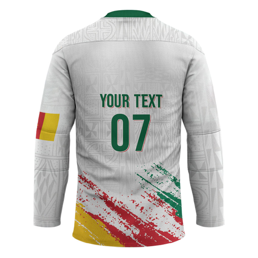 Cameroon Les Lionnes Indomptables Football Custom Hockey Jersey Toghu Pattern