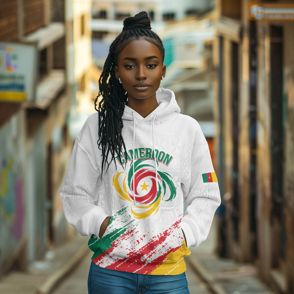 Cameroon Les Lionnes Indomptables Football Custom Hoodie Toghu Pattern