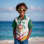 Cameroon Les Lionnes Indomptables Football Custom Kid Hawaiian Shirt Toghu Pattern
