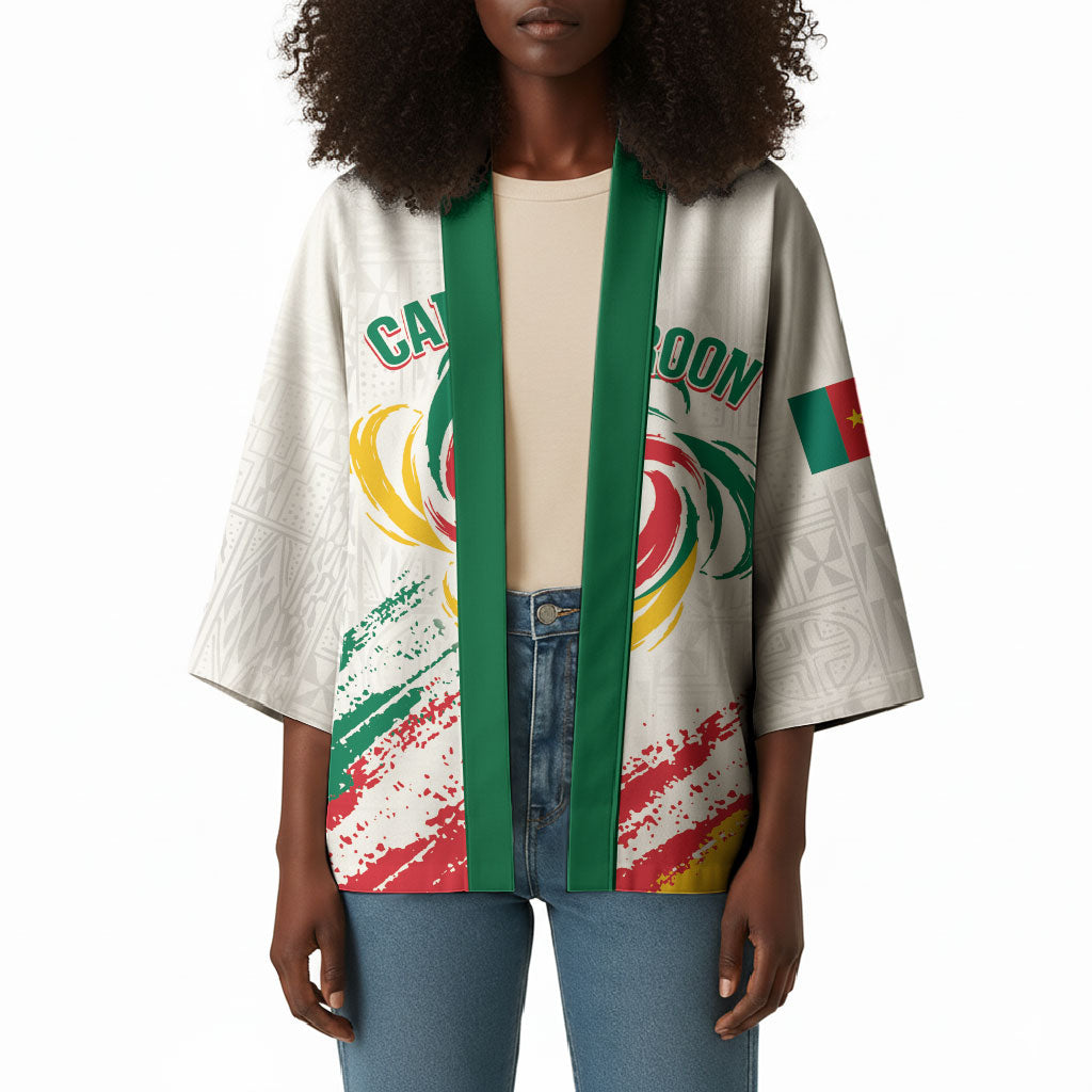 Cameroon Les Lionnes Indomptables Football Custom Kimono Toghu Pattern
