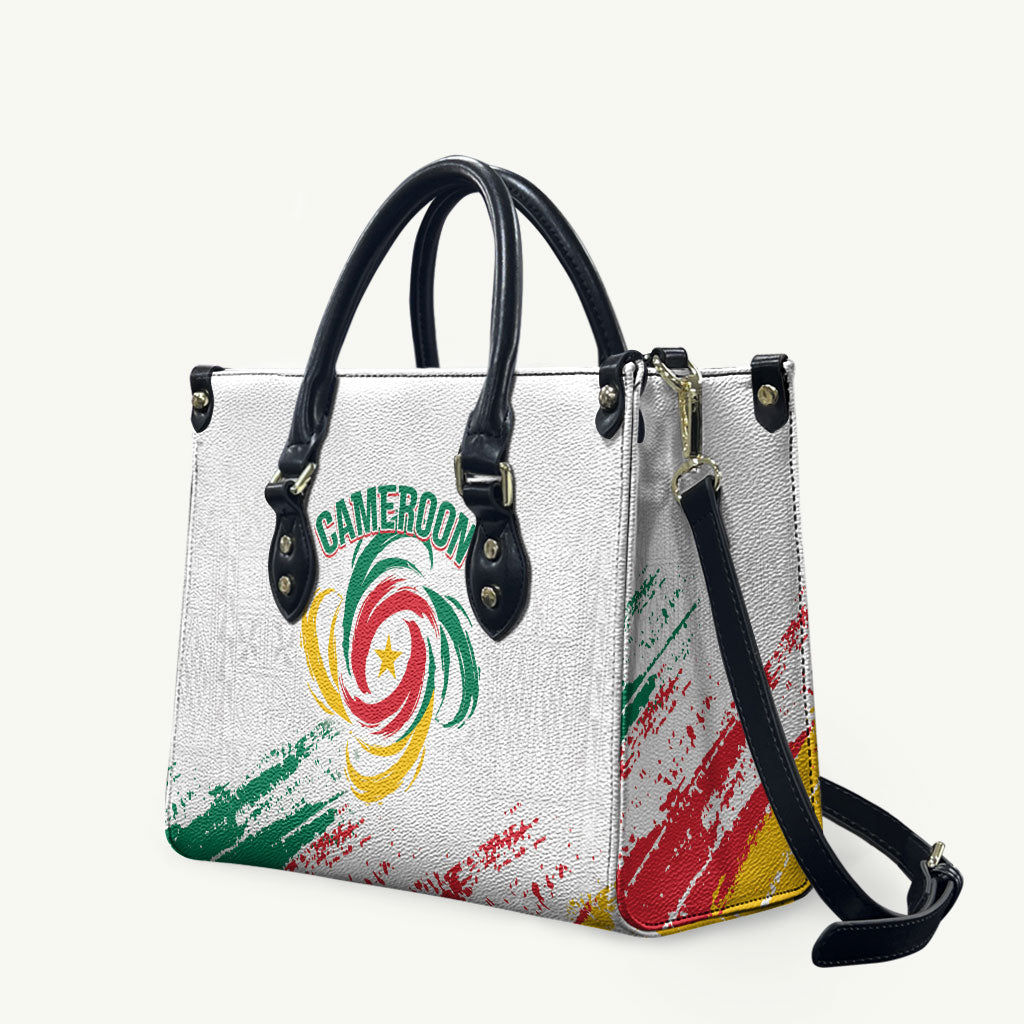 Cameroon Les Lionnes Indomptables Football Leather Bag Toghu Pattern