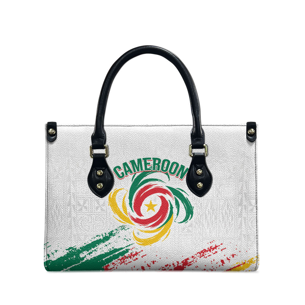 Cameroon Les Lionnes Indomptables Football Leather Bag Toghu Pattern