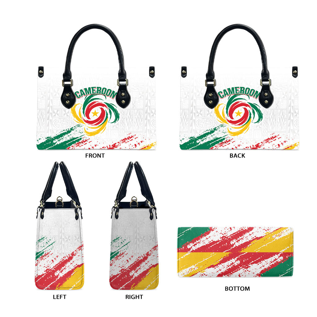 Cameroon Les Lionnes Indomptables Football Leather Bag Toghu Pattern