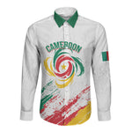 Cameroon Les Lionnes Indomptables Football Custom Long Sleeve Button Shirt Toghu Pattern