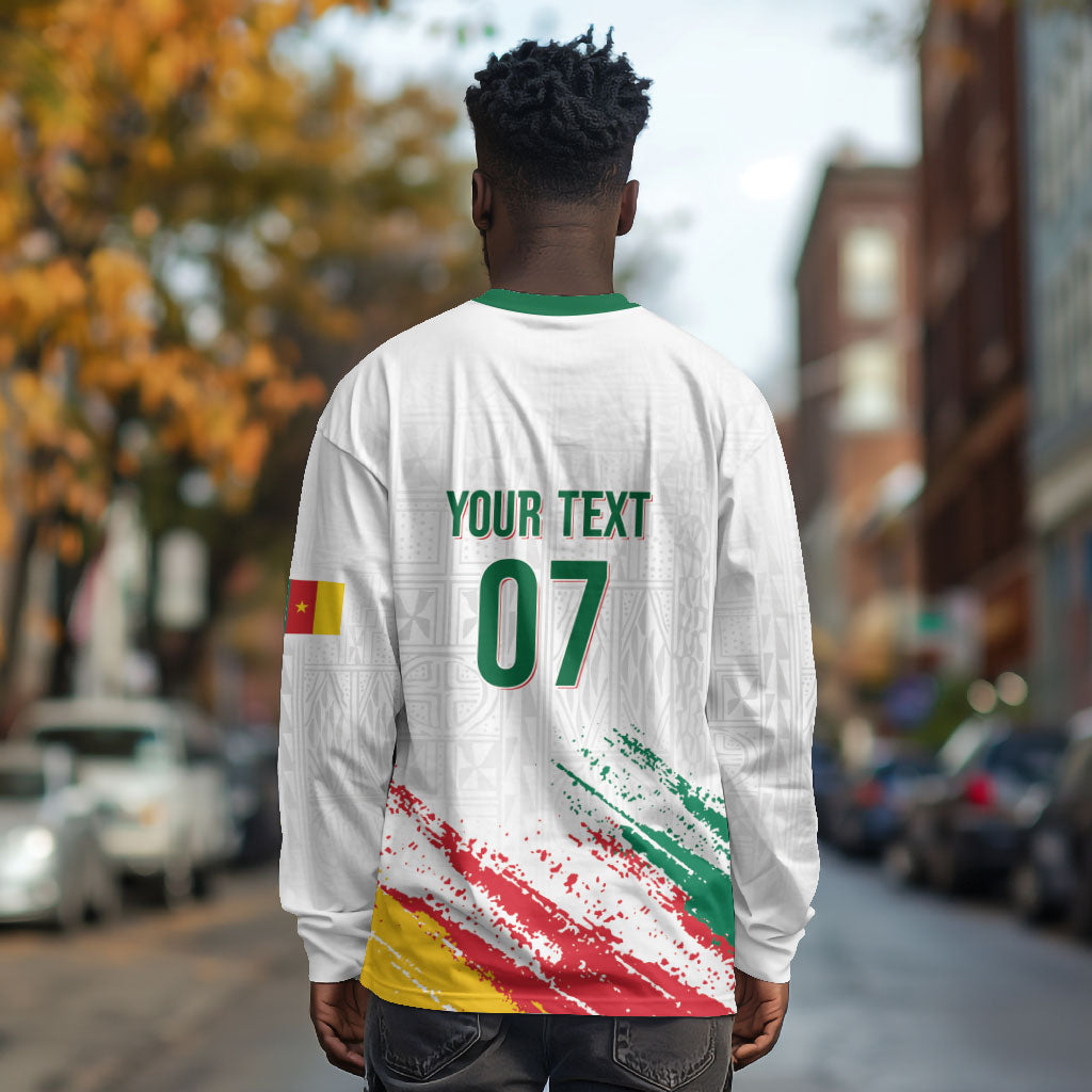 Cameroon Les Lionnes Indomptables Football Custom Long Sleeve Shirt Toghu Pattern