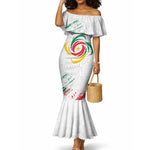 Cameroon Les Lionnes Indomptables Football Custom Mermaid Dress Toghu Pattern