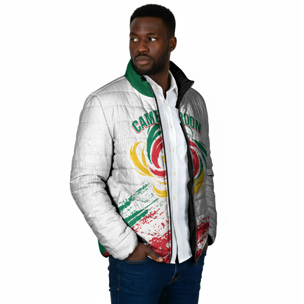 Cameroon Les Lionnes Indomptables Football Custom Padded Jacket Toghu Pattern