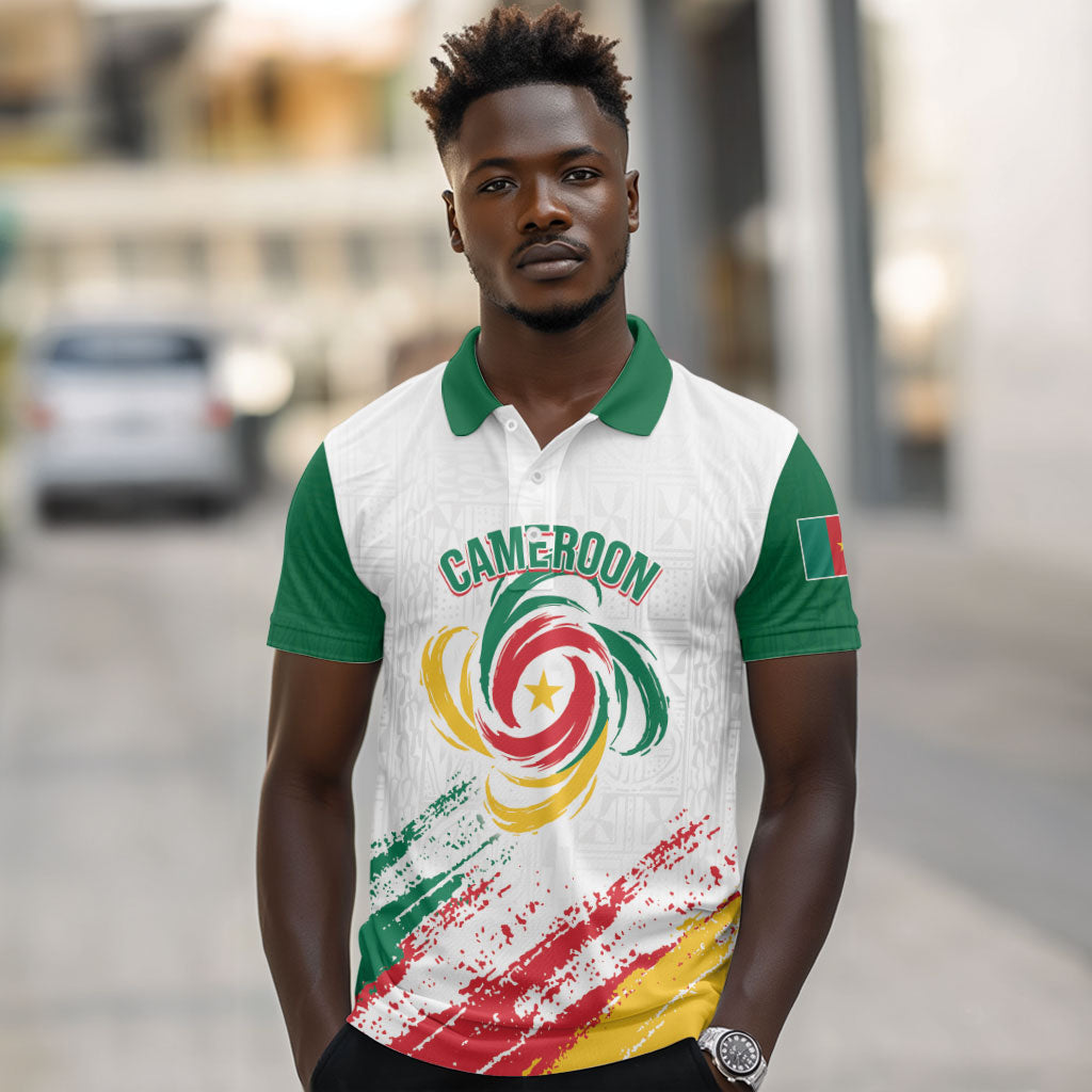 Cameroon Les Lionnes Indomptables Football Custom Polo Shirt Toghu Pattern