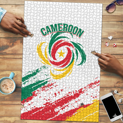 Cameroon Les Lionnes Indomptables Football Puzzle Toghu Pattern