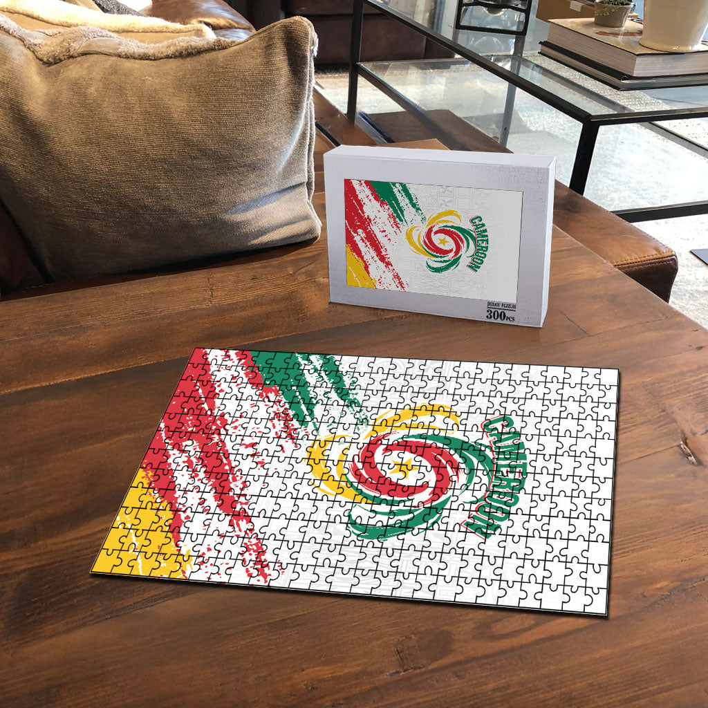 Cameroon Les Lionnes Indomptables Football Puzzle Toghu Pattern