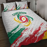 Cameroon Les Lionnes Indomptables Football Quilt Bed Set Toghu Pattern