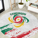 Cameroon Les Lionnes Indomptables Football Round Carpet Toghu Pattern