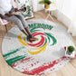 Cameroon Les Lionnes Indomptables Football Round Carpet Toghu Pattern