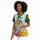 Cameroon Les Lionnes Indomptables Football Custom Scrub Top Toghu Pattern