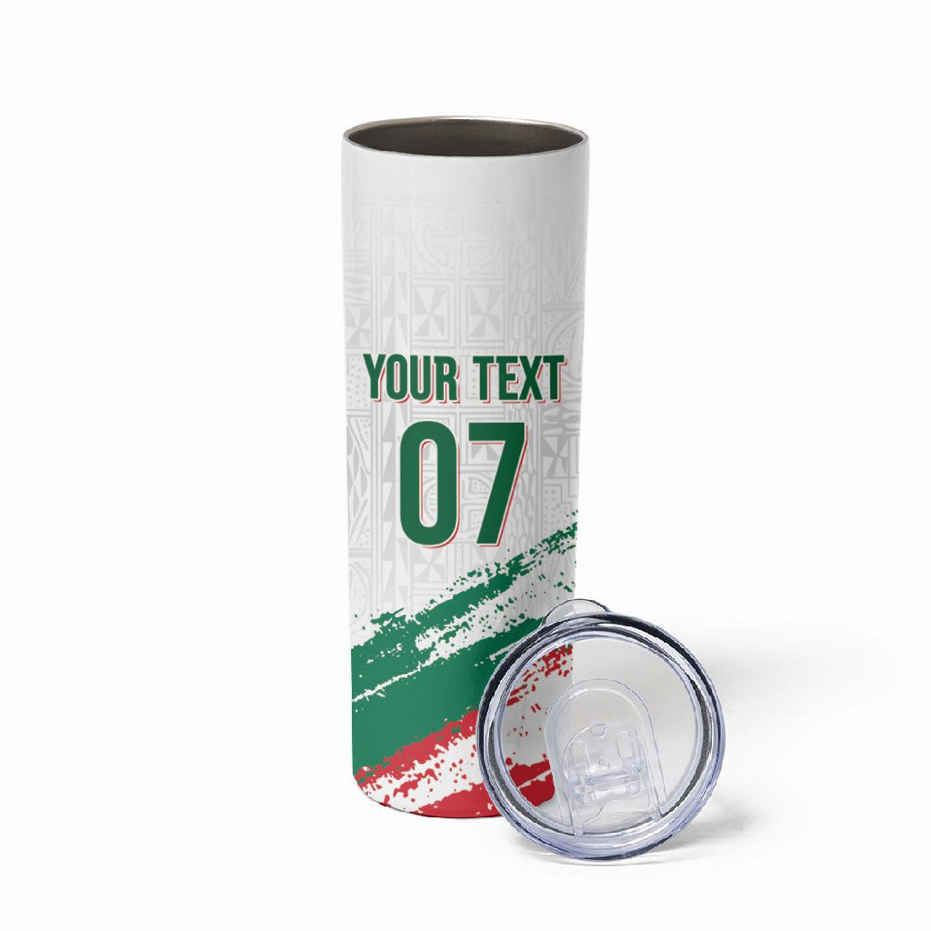 Cameroon Les Lionnes Indomptables Football Custom Skinny Tumbler Toghu Pattern