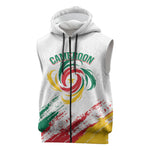 Cameroon Les Lionnes Indomptables Football Custom Sleeveless Zip Hoodie Toghu Pattern