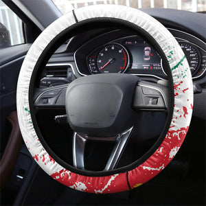 Cameroon Les Lionnes Indomptables Football Steering Wheel Cover Toghu Pattern