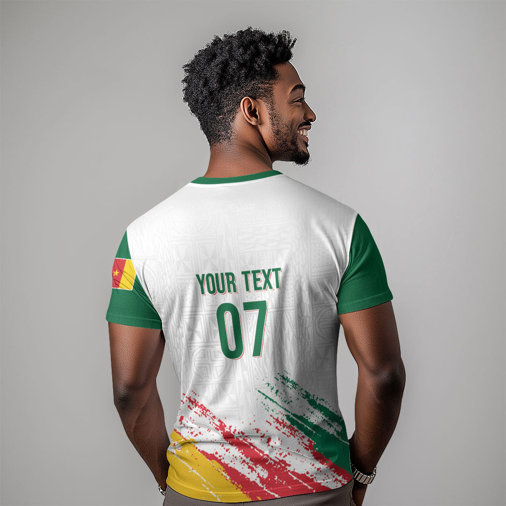 Cameroon Les Lionnes Indomptables Football Custom T shirt Toghu Pattern