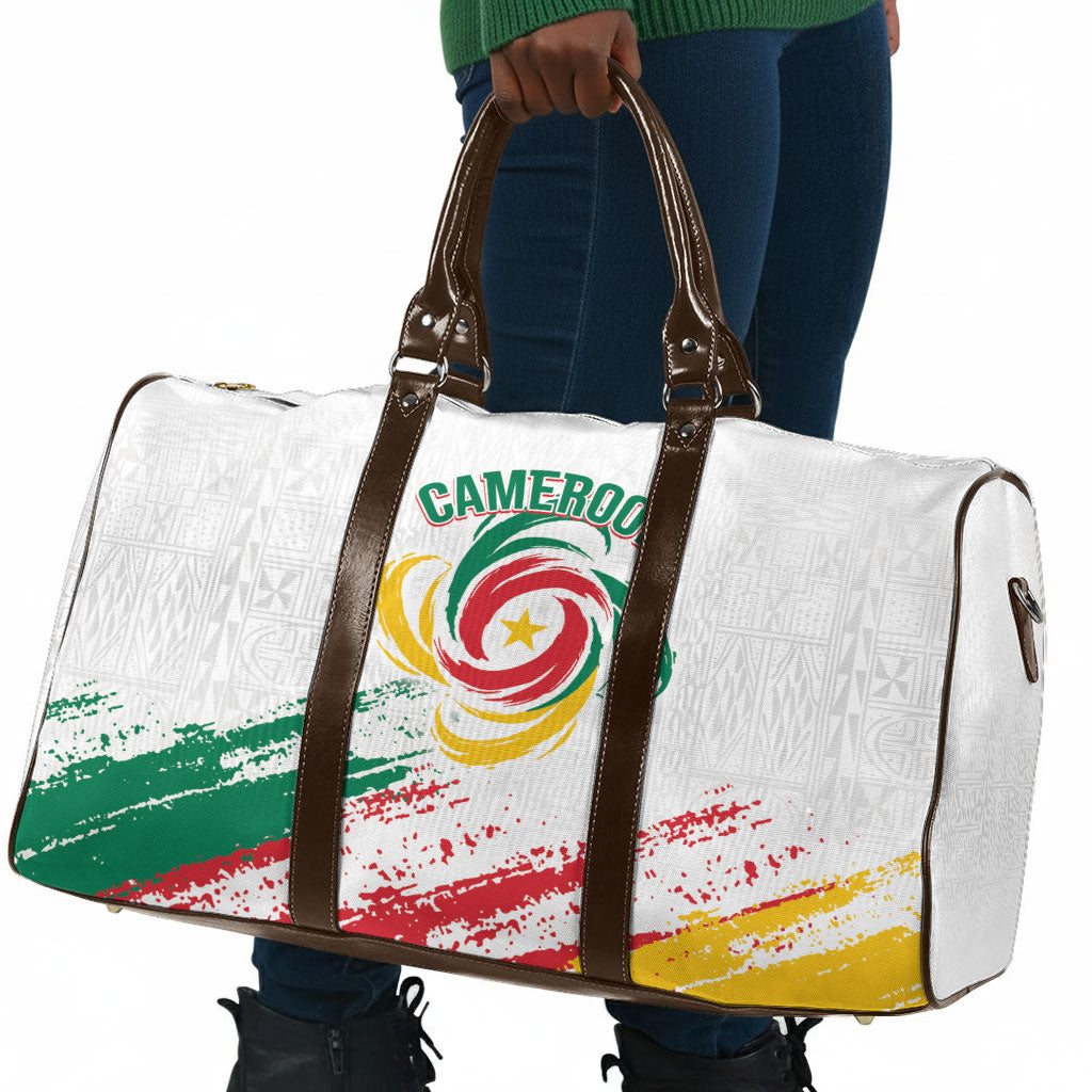 Cameroon Les Lionnes Indomptables Football Travel Bag Toghu Pattern