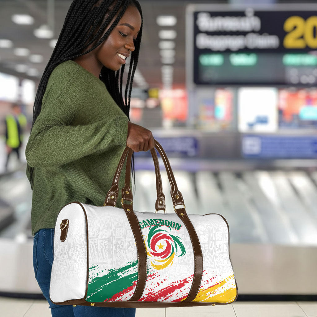 Cameroon Les Lionnes Indomptables Football Travel Bag Toghu Pattern