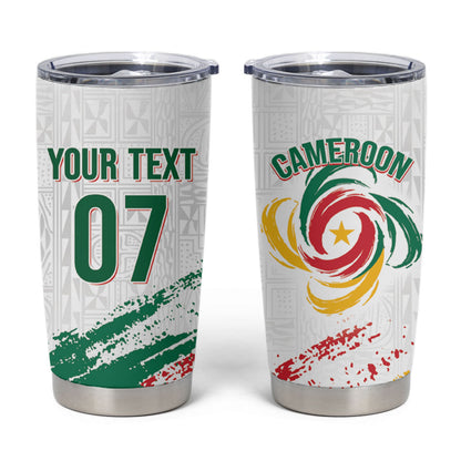 Cameroon Les Lionnes Indomptables Football Custom Tumbler Cup Toghu Pattern