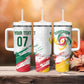 Cameroon Les Lionnes Indomptables Football Custom Tumbler With Handle Toghu Pattern
