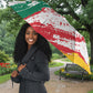 Cameroon Les Lionnes Indomptables Football Umbrella Toghu Pattern
