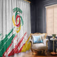 Cameroon Les Lionnes Indomptables Football Window Curtain Toghu Pattern
