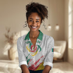 Cameroon Les Lionnes Indomptables Football Custom Women Casual Shirt Toghu Pattern
