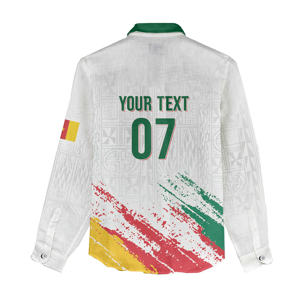Cameroon Les Lionnes Indomptables Football Custom Women Casual Shirt Toghu Pattern